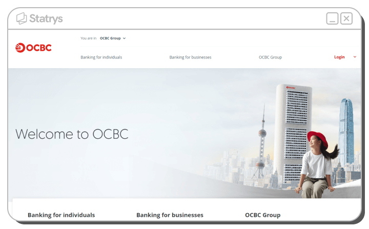 a screenshot of ocbc bank platform