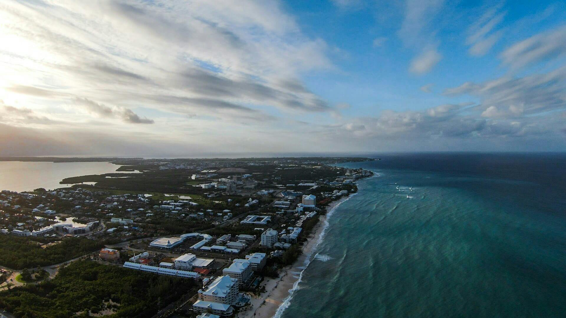 Photo of a view of Cayman Islands from the sky