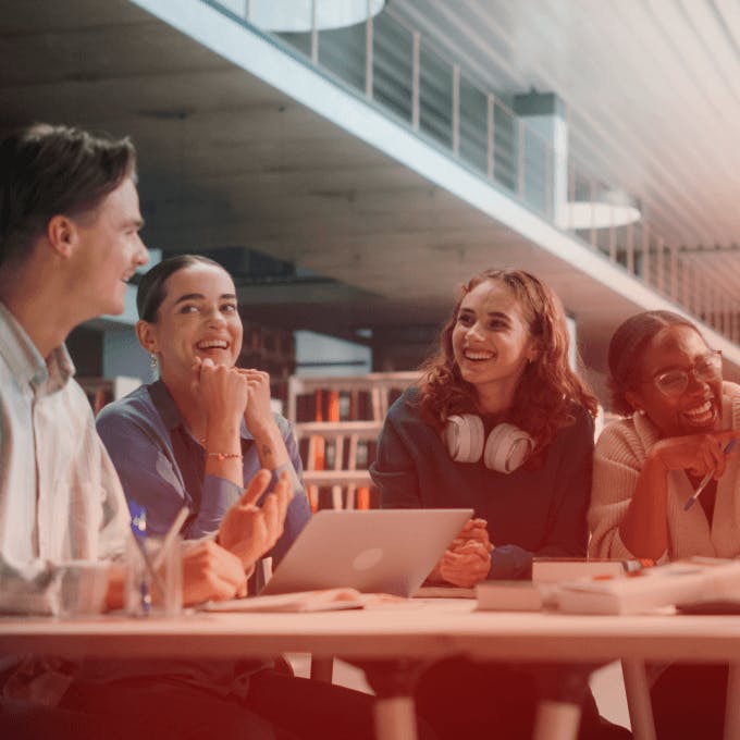 A team of entrepreneurs collaborating