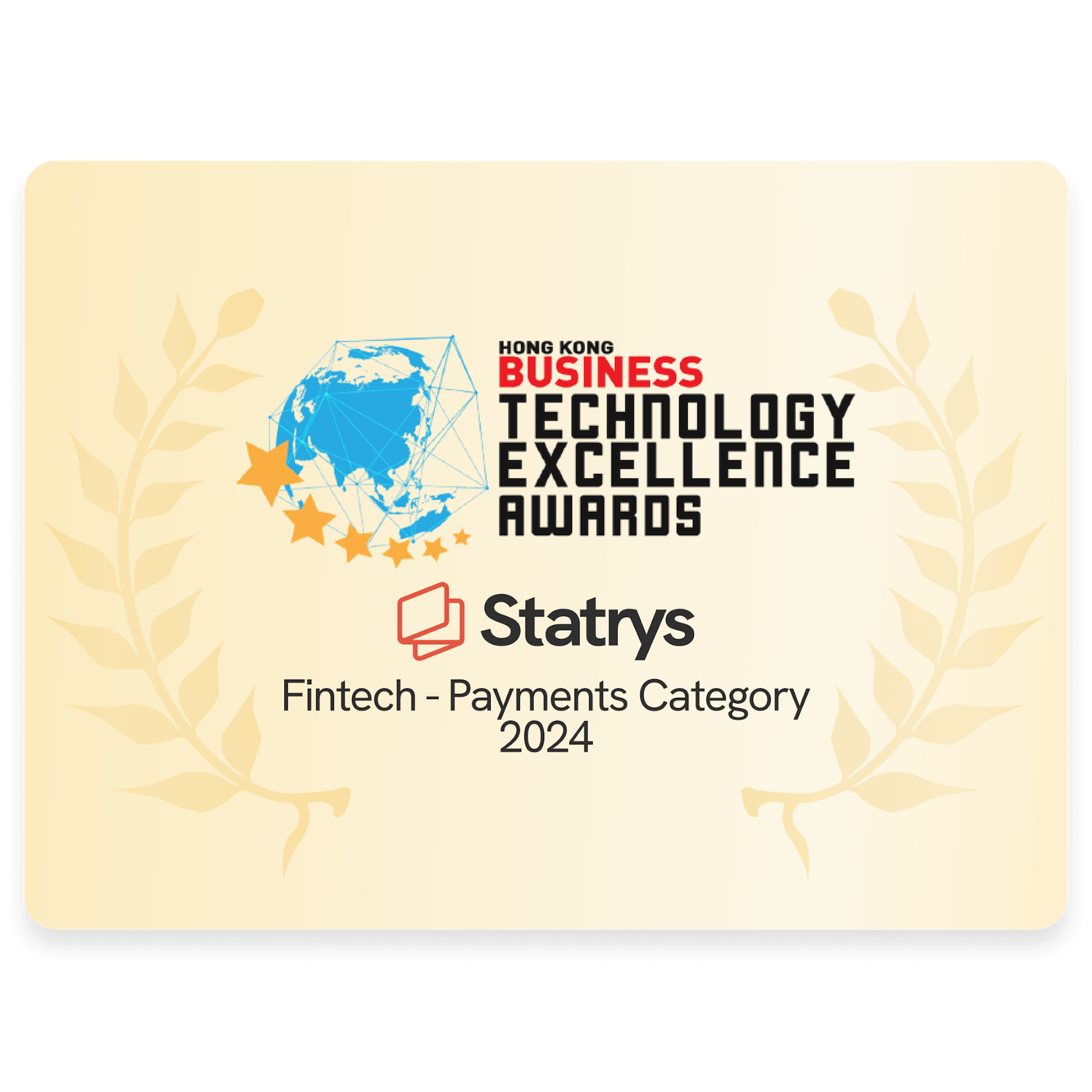 HKB Technology Excellence Award in Fintech Category awarded to Statrys