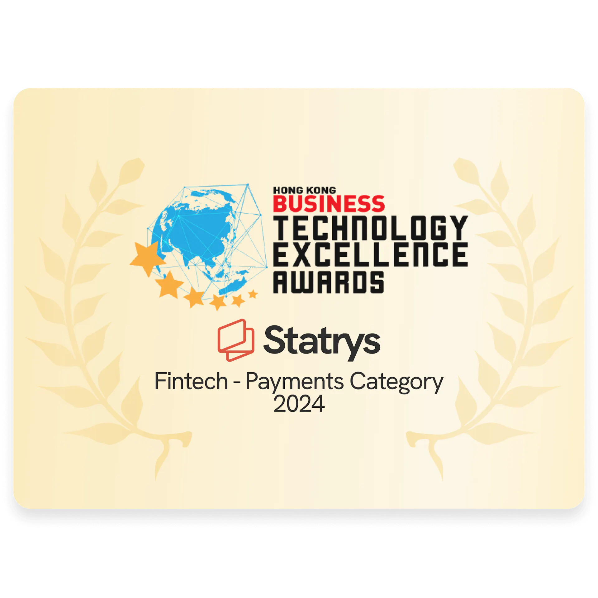 HKB Technology Excellence Award in Fintech Category awarded to Statrys