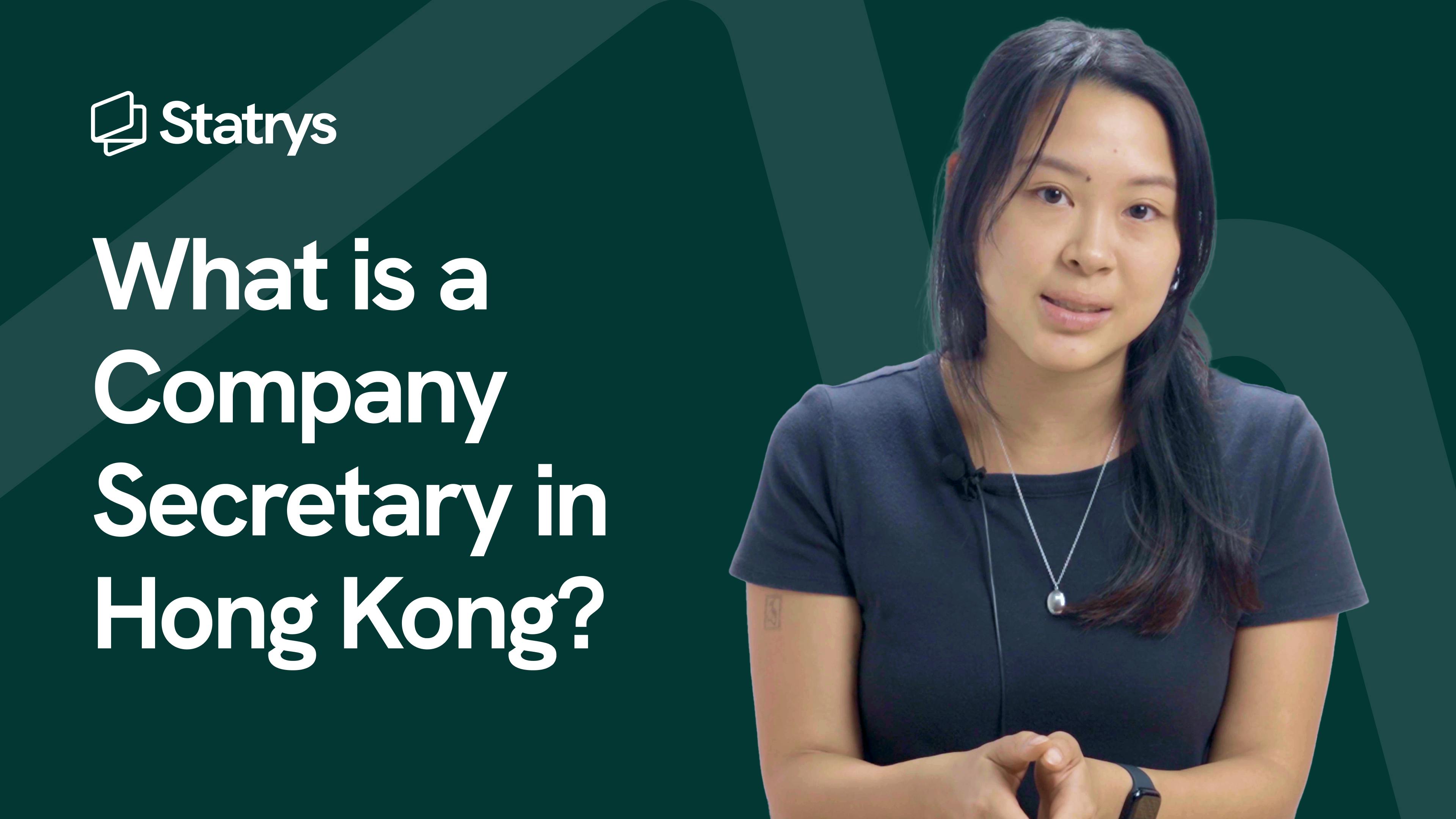 Statrys what is a company secretary in Hong Kong? Vivian on the right of thumbnail