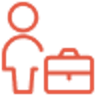 An icon of a person with a briefcase