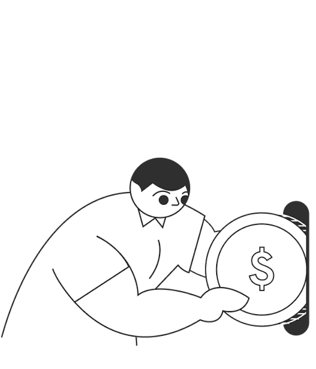 A graphic of the Statrys boy putting a coin into savings