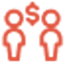 An icon of people trading