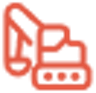 An icon of an excavator