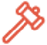 An icon of a gavel