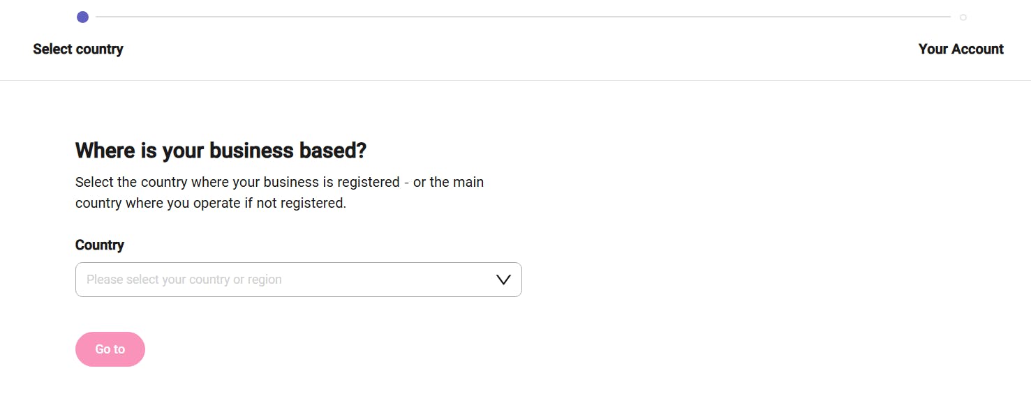 A screenshot of WorldFirst Registration Page
