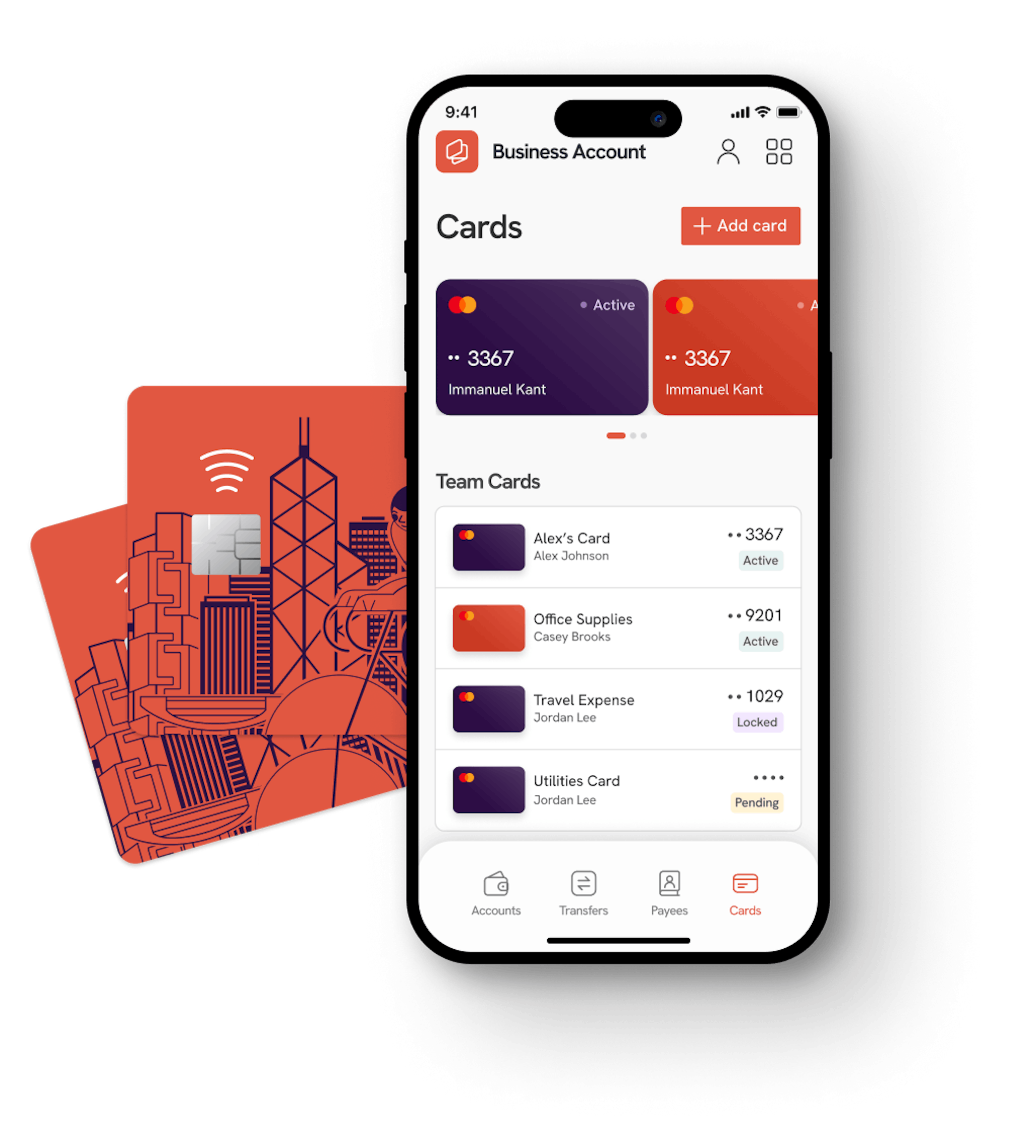 phone and card