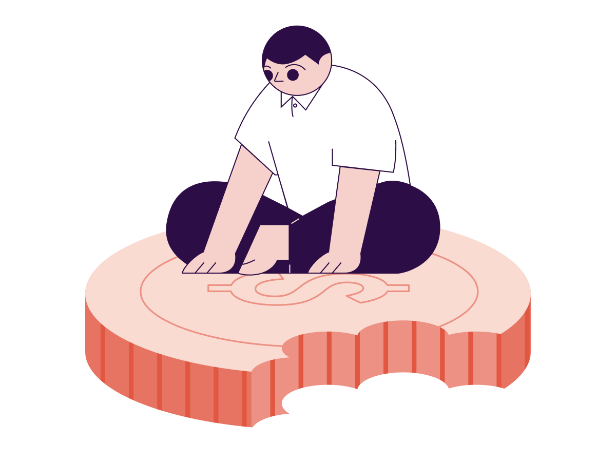 man with lower profits