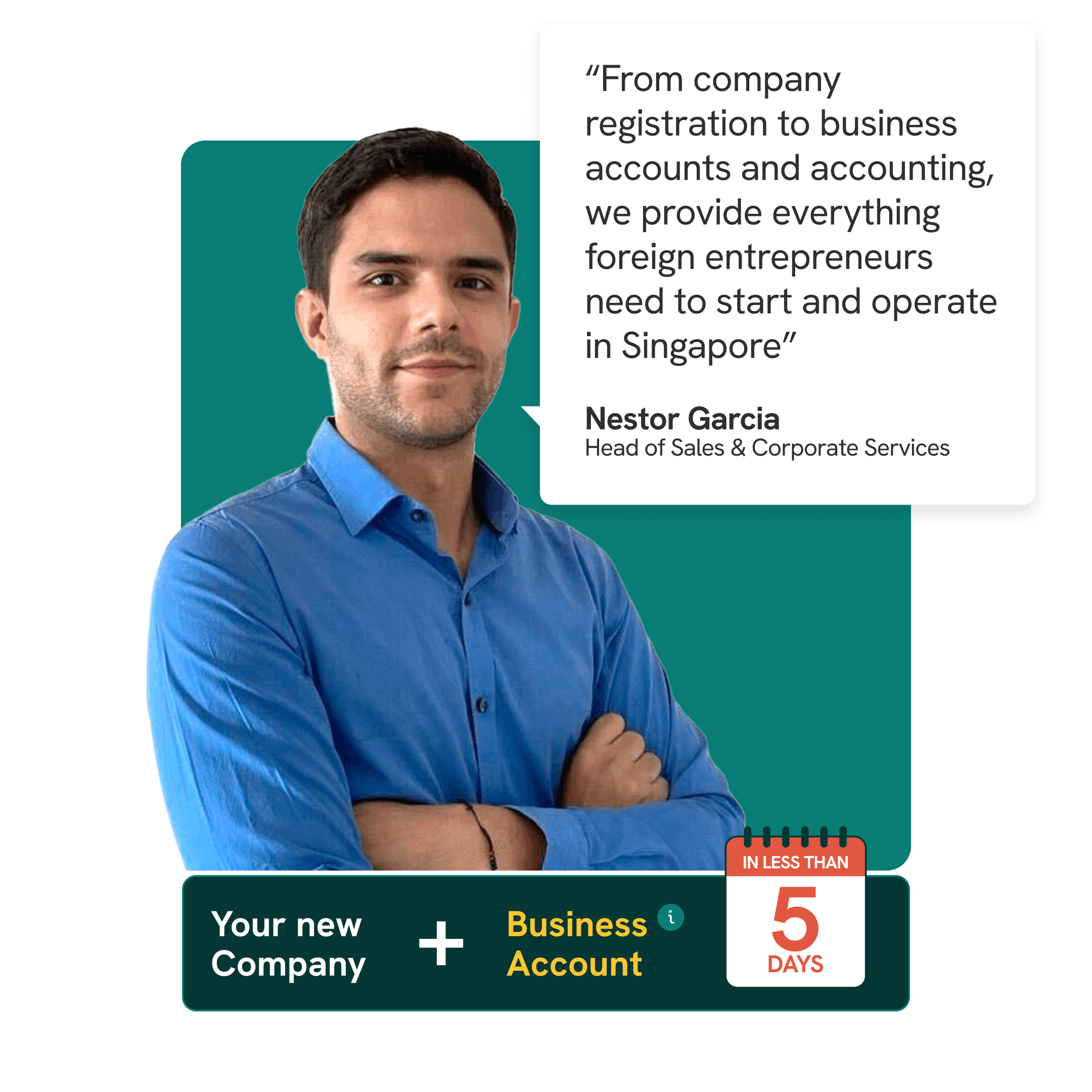 Nestor garcia Singapore company incorporation head of sales and corporates services