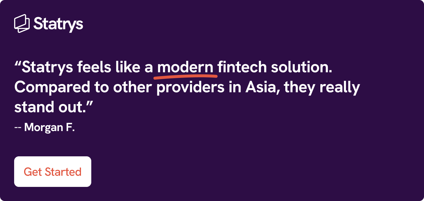 Quote by Morgan F. about Statrys (in purple)