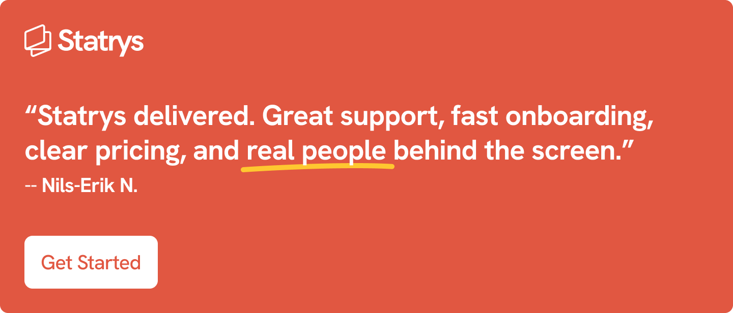 Quote by Nils-Erik N. about Statrys (in red)