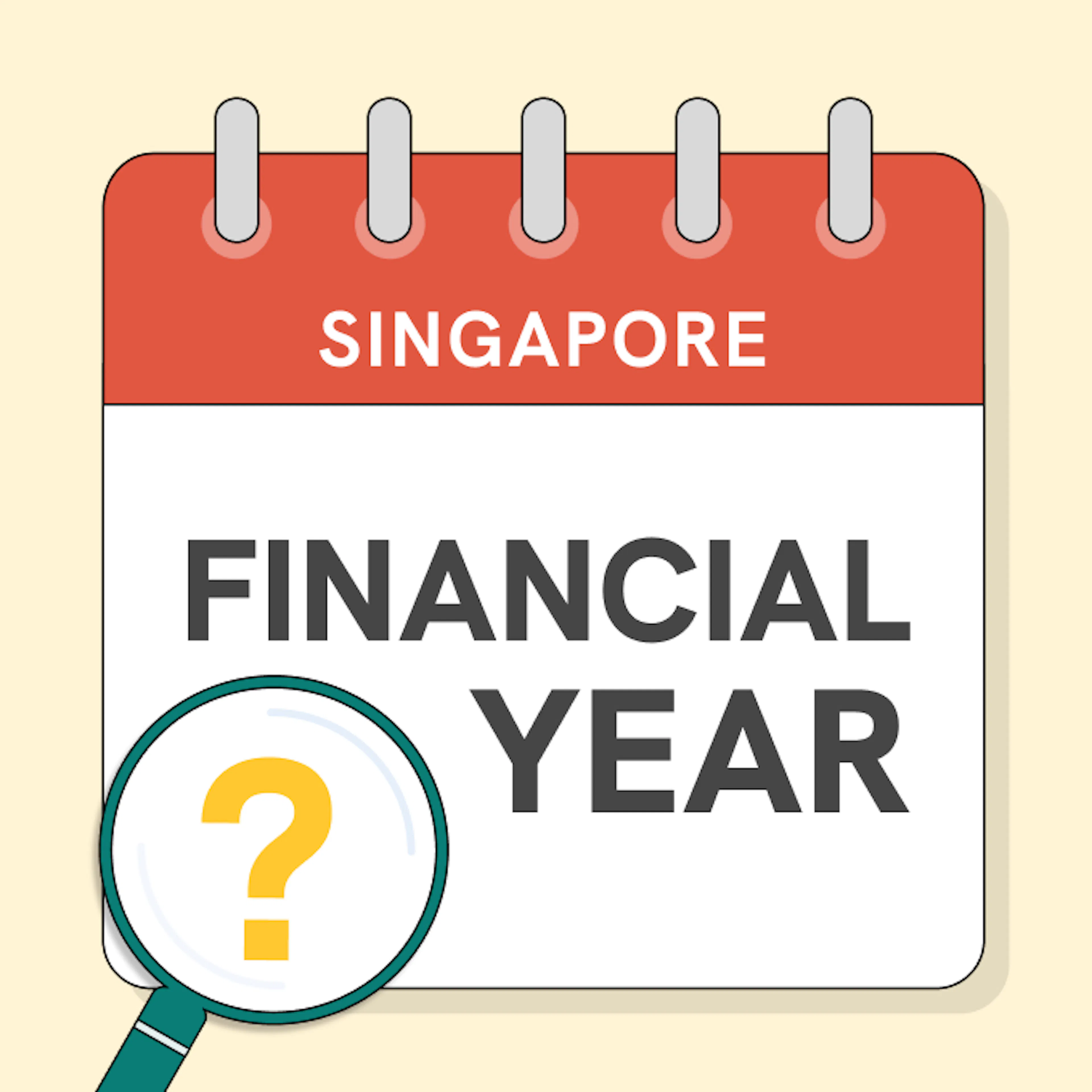 Singapore calendar displaying the phrase "Financial Year"