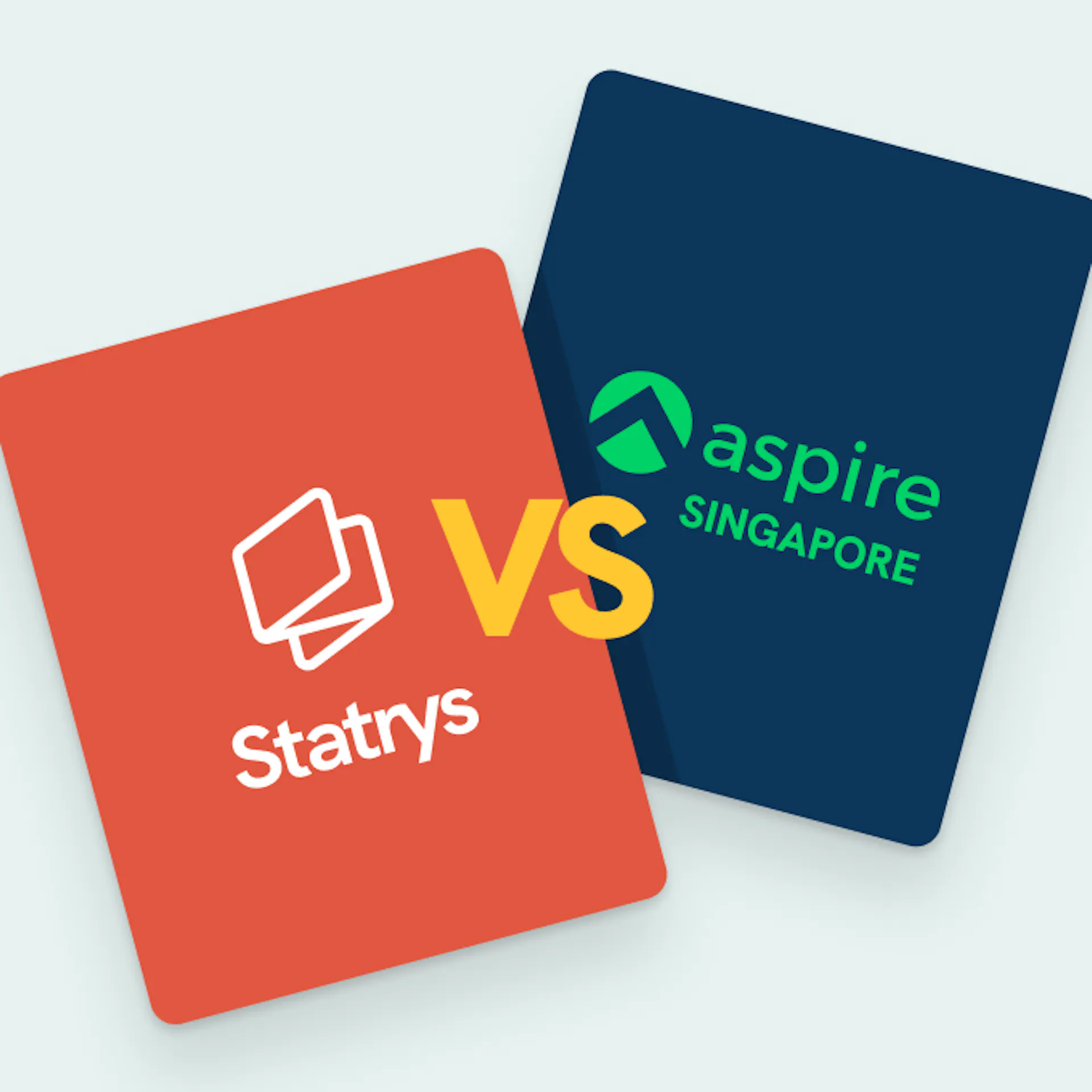 Illustration showing Statrys and Aspire logo side by side, representing a comparison between the two business account providers.