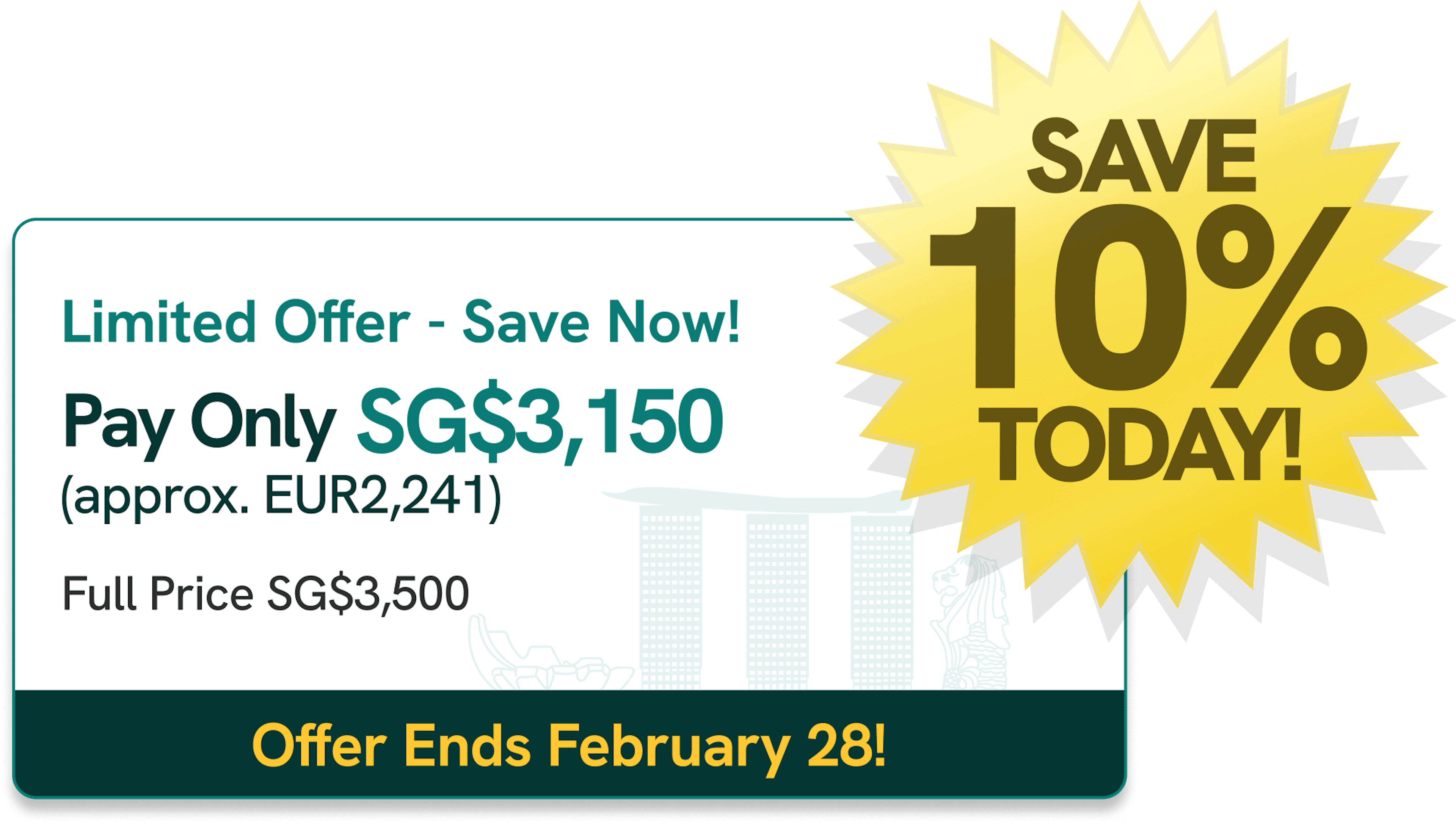 Singapore company creation promotion 10% discount, ends on 28 February 2026