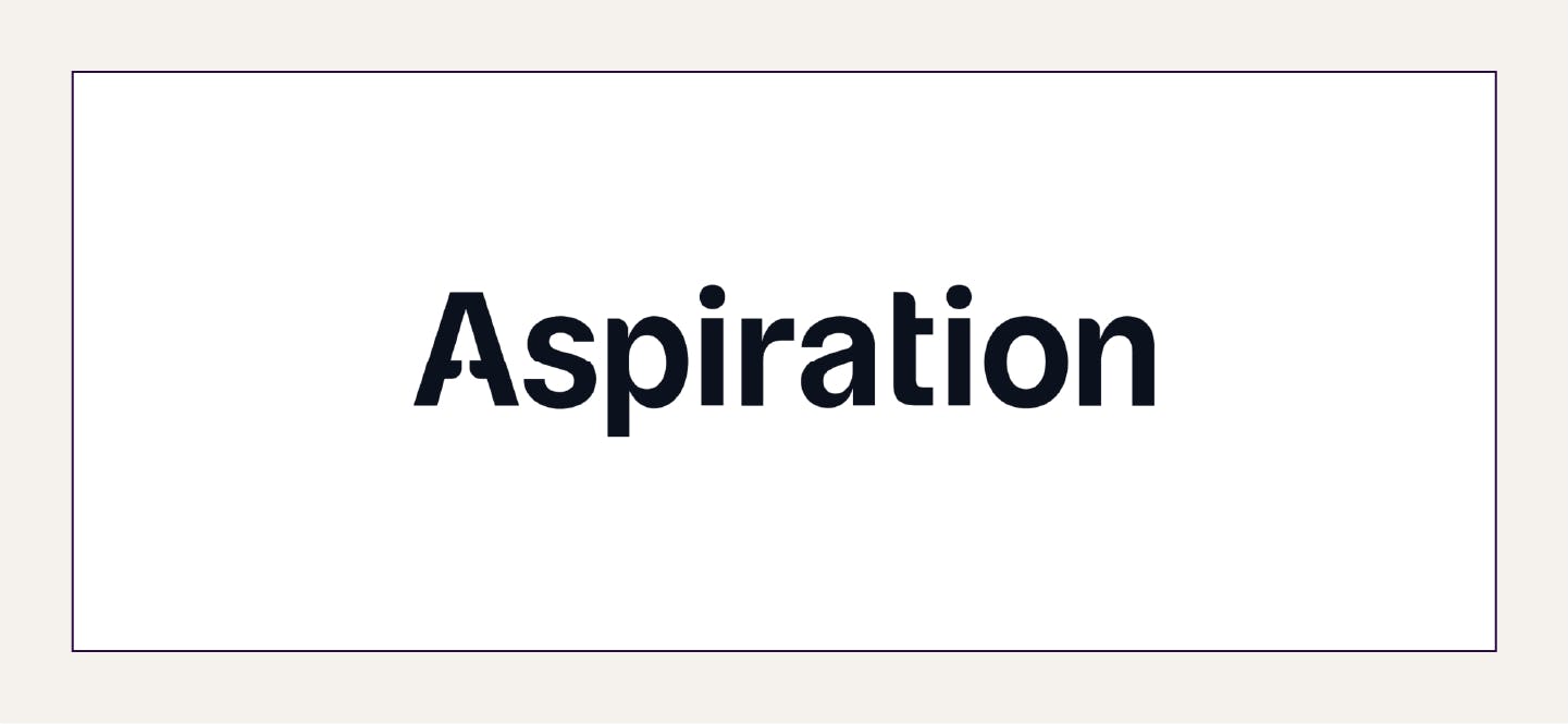 Aspiration logo on a white background.