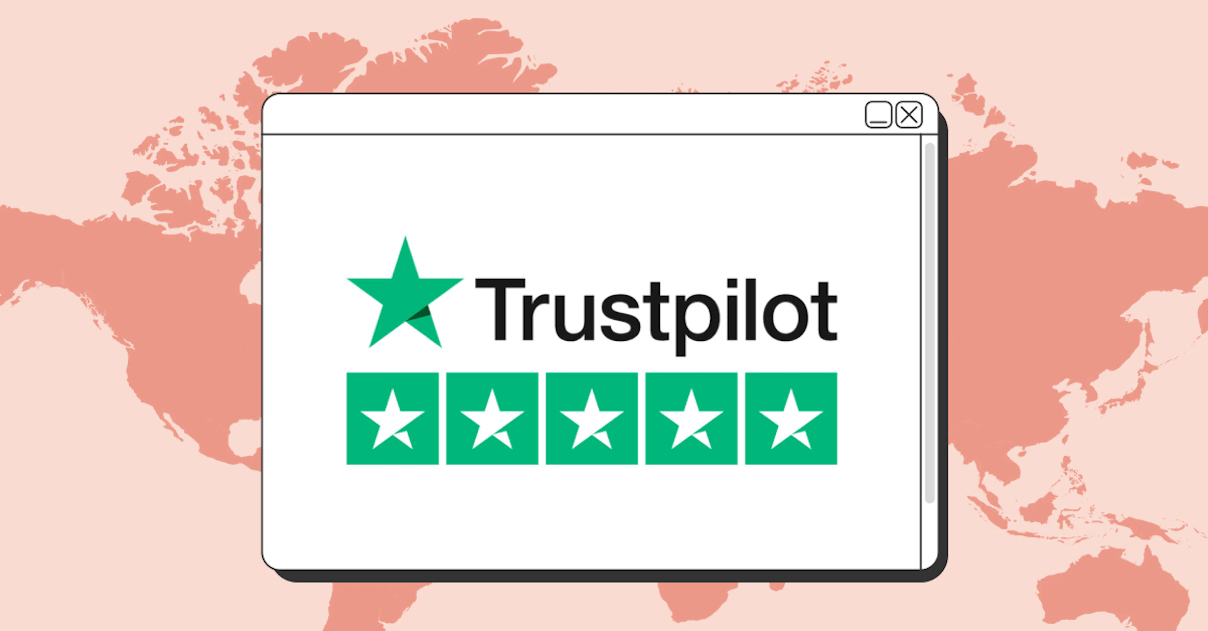 Illustration of Trustpilot review stars highlighting Statrys customer ratings.
