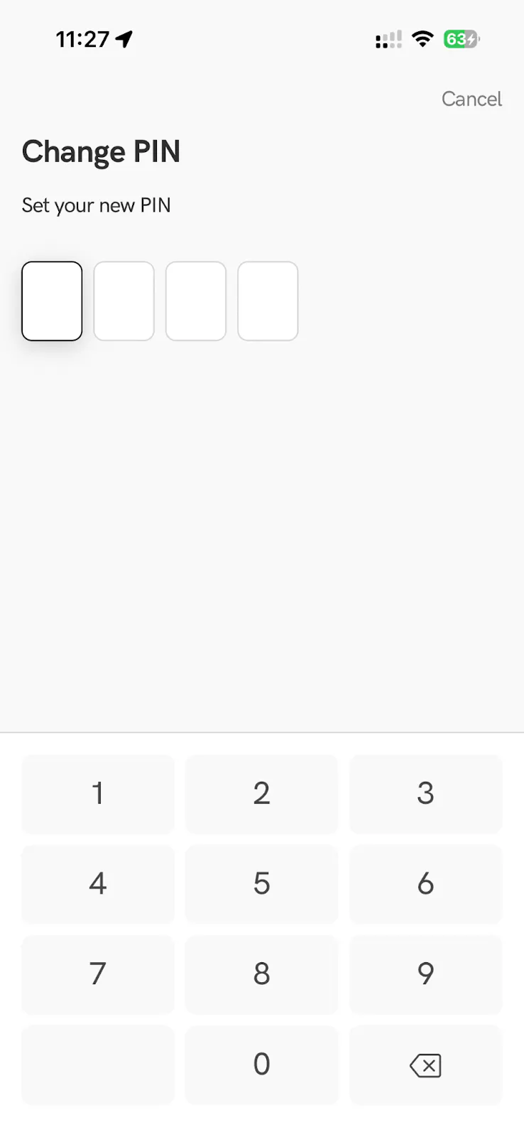 How can I change the PIN code on my card? - Step 2