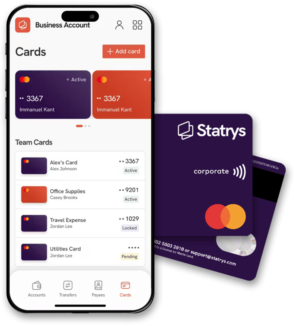 Statrys app and Statrys payment card