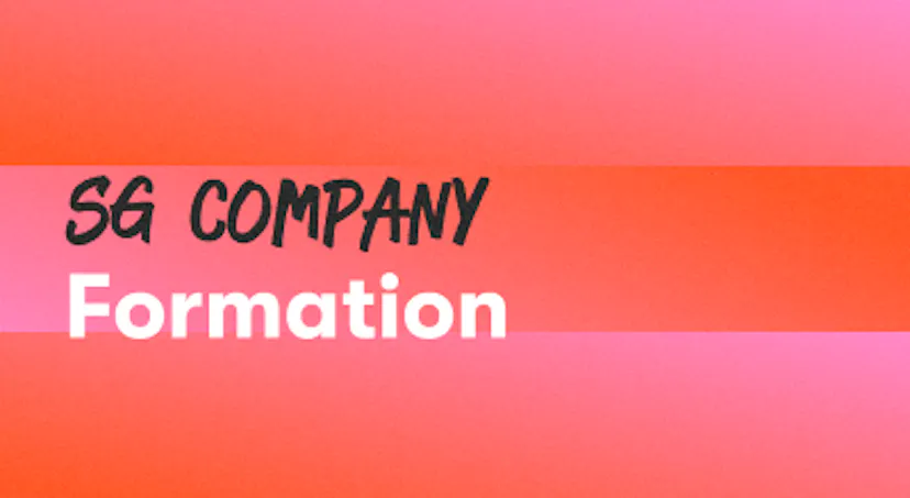 A background with a text titled "Singapore company formation"