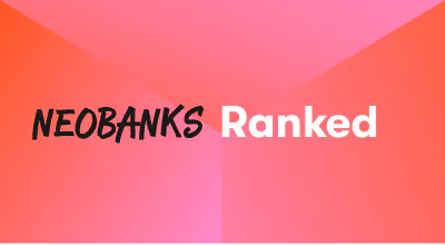 A background with text titled "Neobanks Ranked"