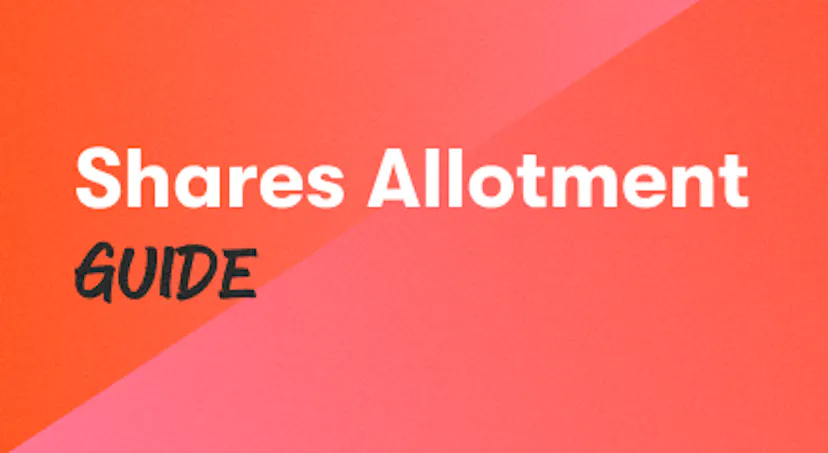 A background with a text titled "Share Allotment Guide"