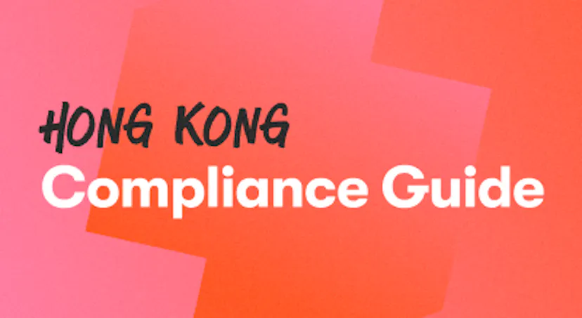 A background with a text titled "Hong Kong Compliance Guide"