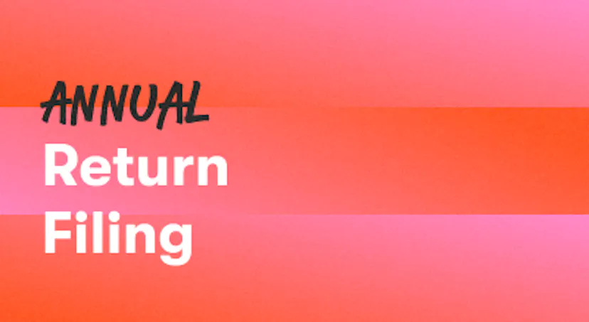 A background with a text titled "Annual Return Filing"