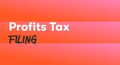 A background with a text titled "Profits Tax Filling"