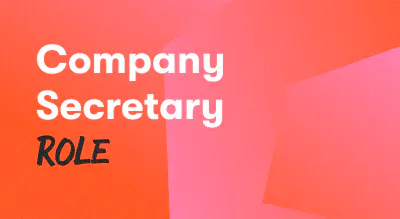A background with a text titled "Company Secretary Role"