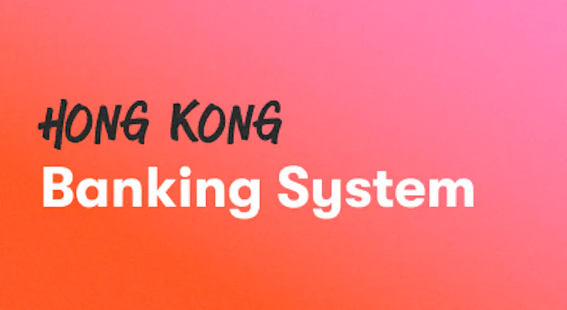 A background with a text titled "Hong Kong Banking System"