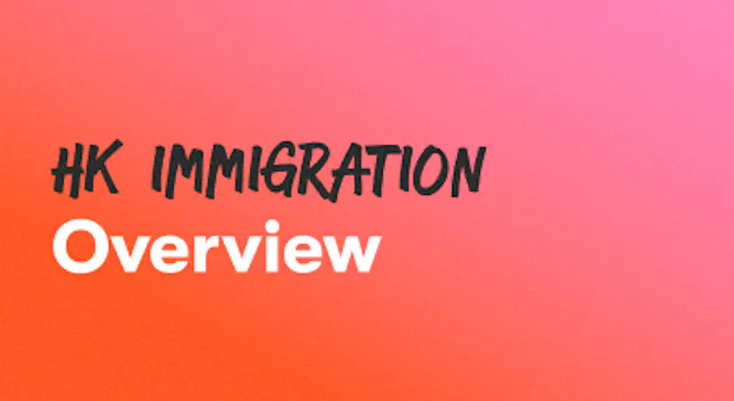 A background with a text titled "Hong Kong Immigration overview"