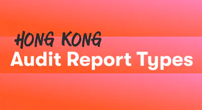 A background with a text titled "Hong Kong Audit Report Types"