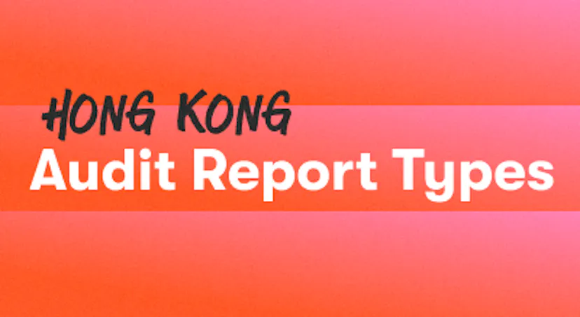 A background with a text titled "Hong Kong Audit Report Types"