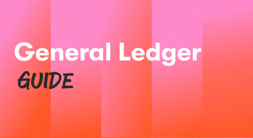 A background with a text titled "General Ledger Guide"
