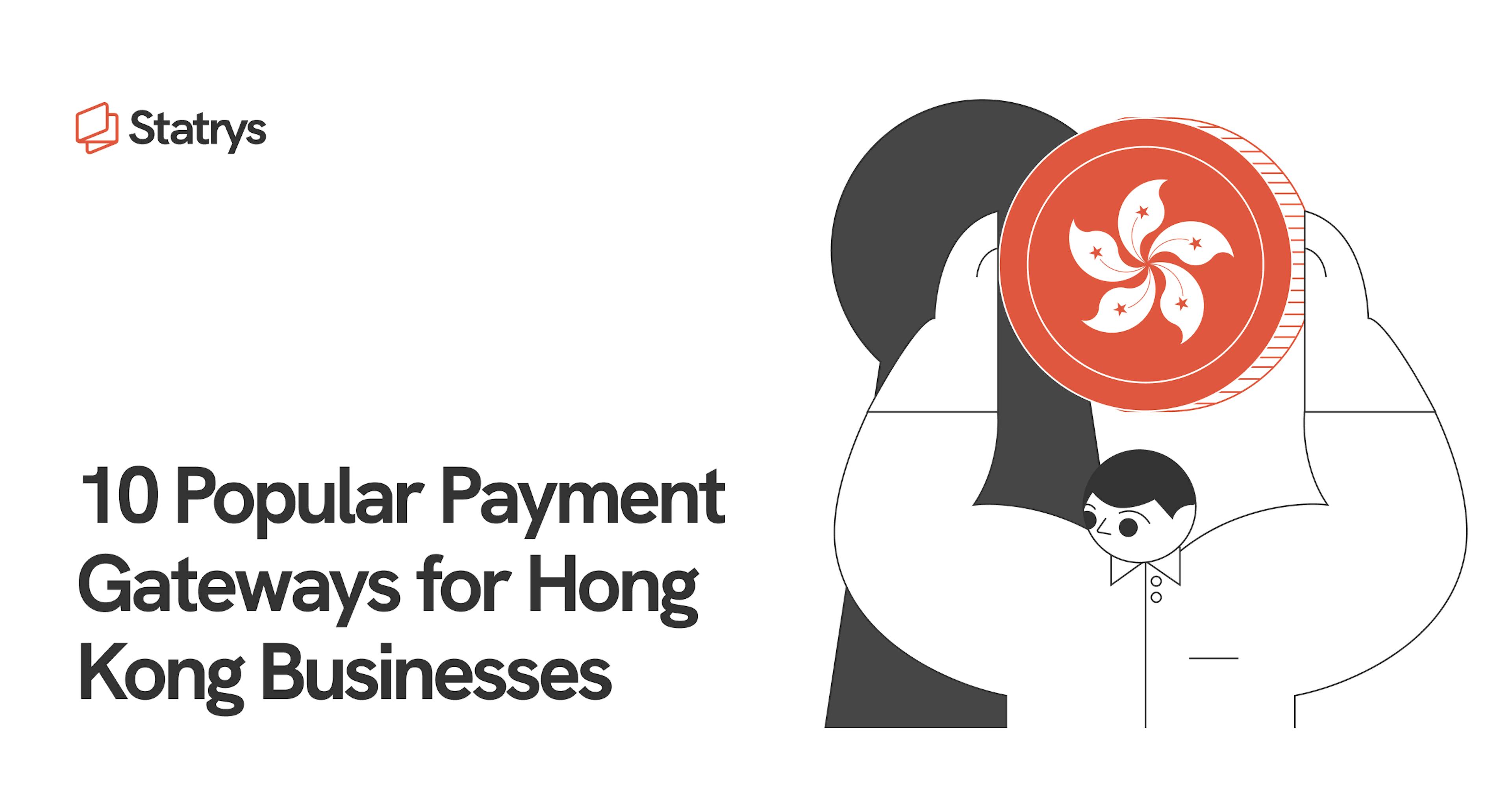 An illustration of Statrys mascot holding a coin with Hong Kong flag above his head.