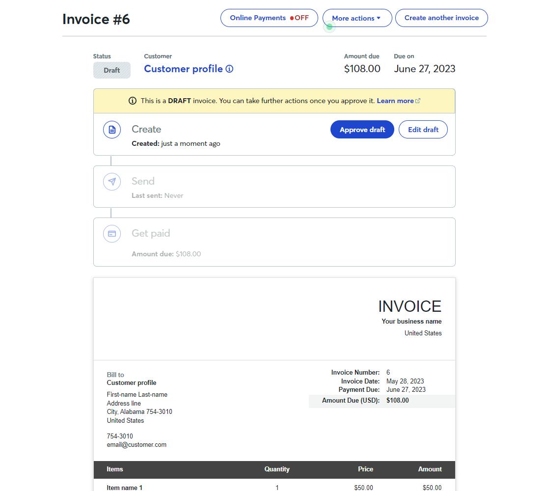 creating invoices with Wave