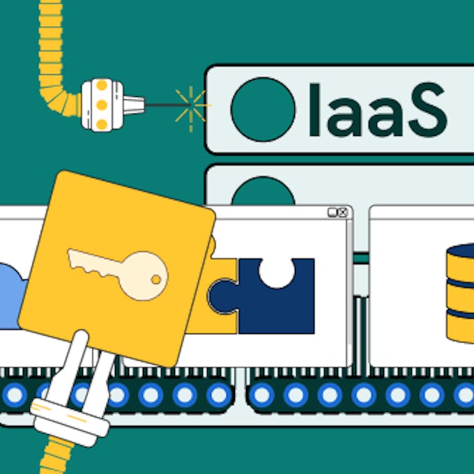 an illustration of a IaaS automation process