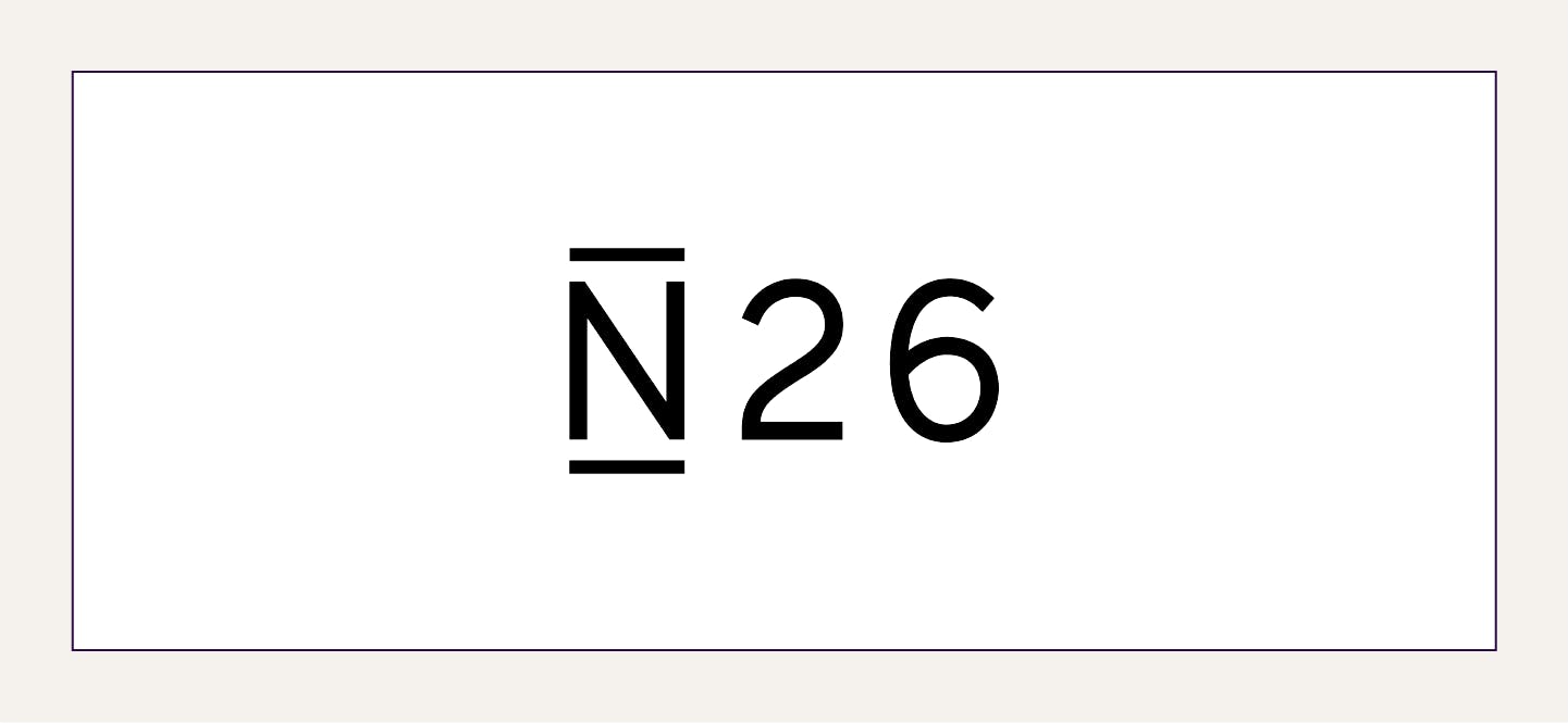 N26 logo on a white background.