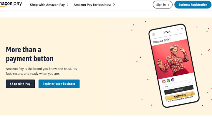 screenshot of Amazon Pay's website