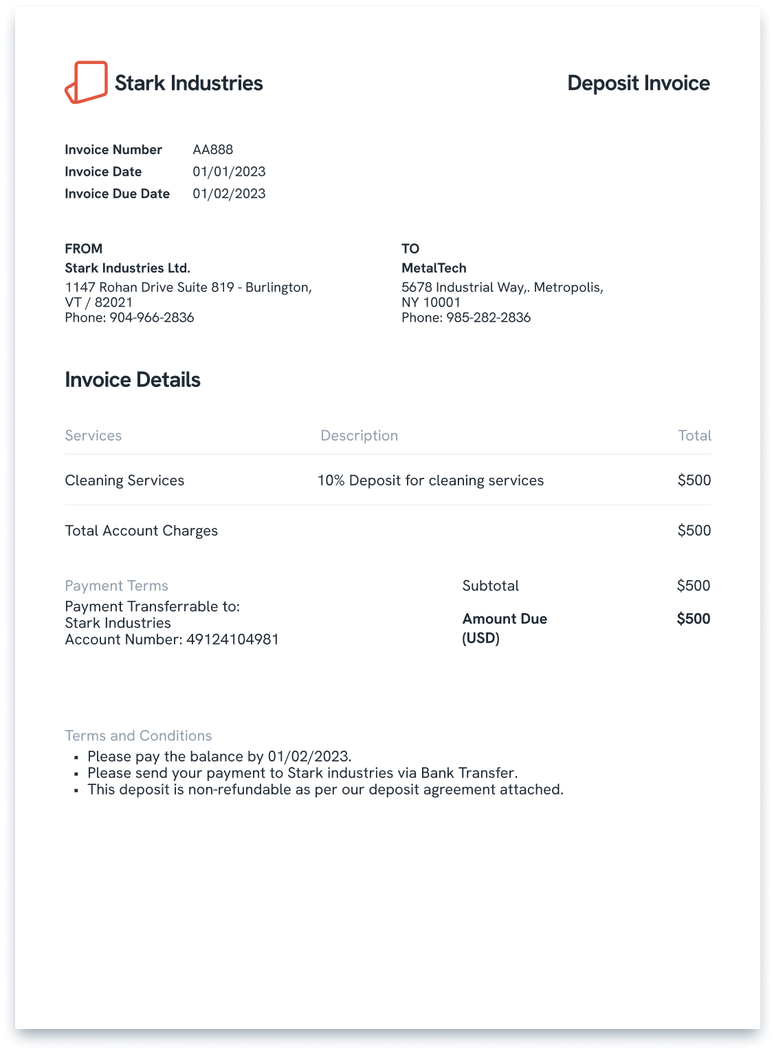 What Is a Deposit Invoice? Best Time to Use It & Free Templates | Statrys