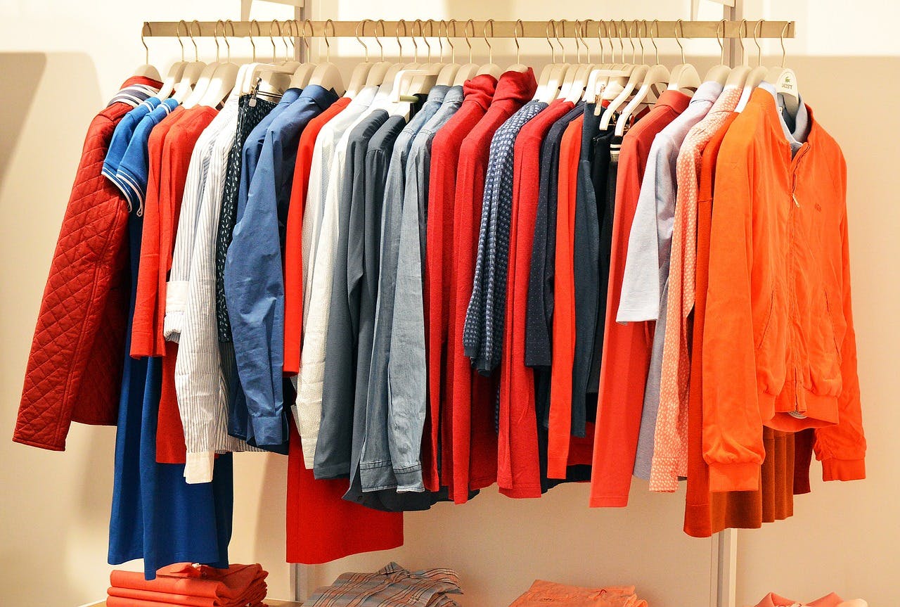 A rack of clothing