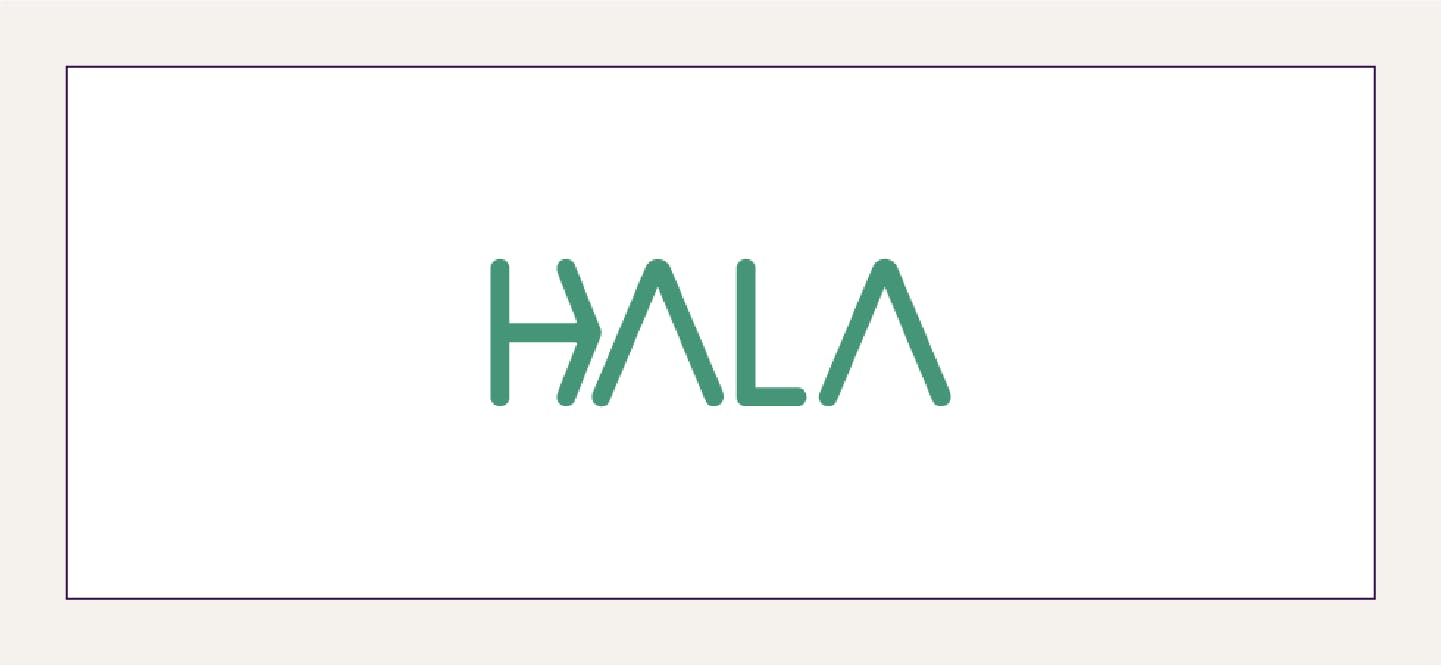Hala logo on a white background.