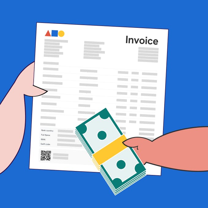 An invoice being sold for capital