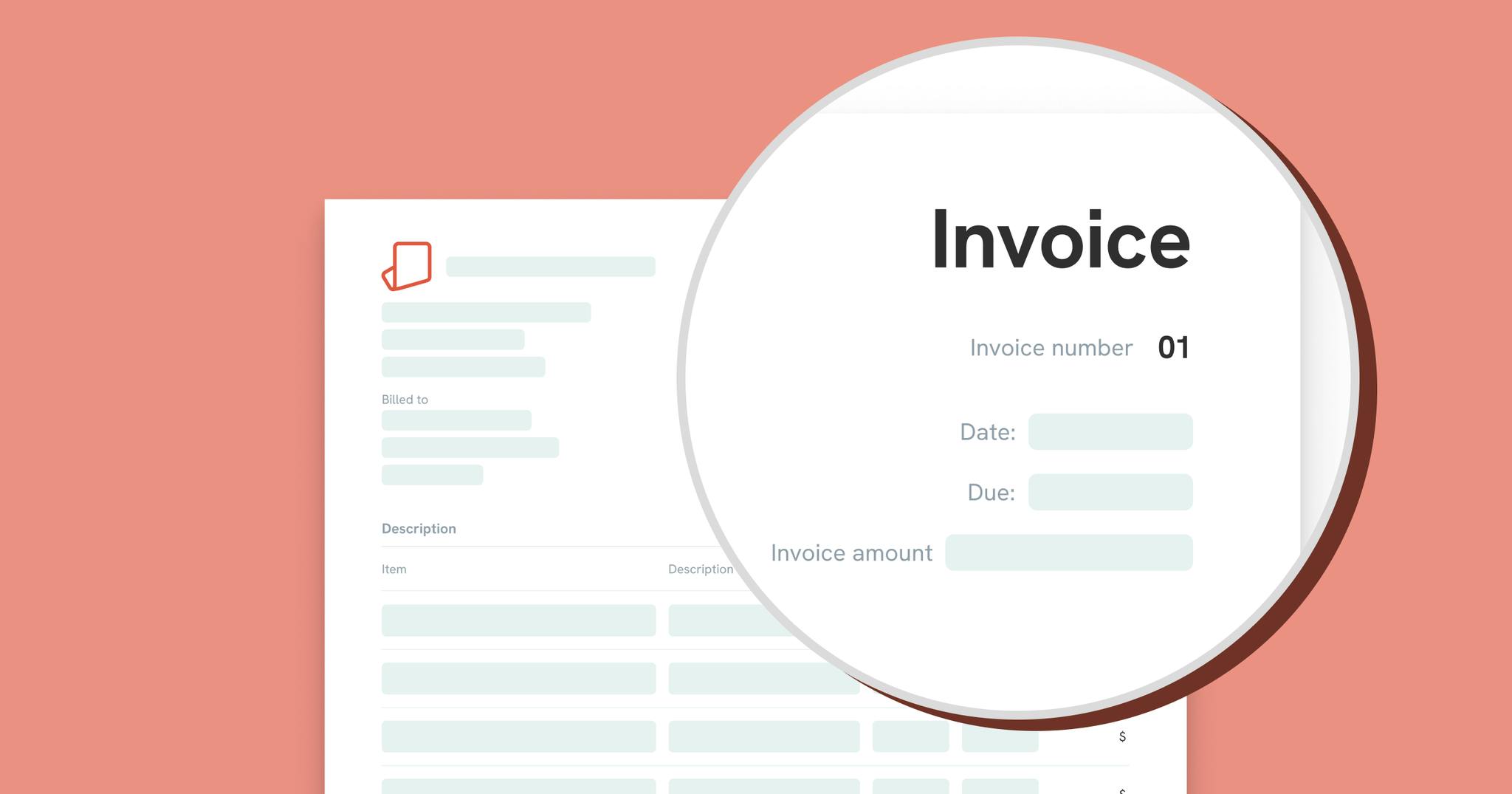 An illustrative example of an invoice number with a Statrys logo