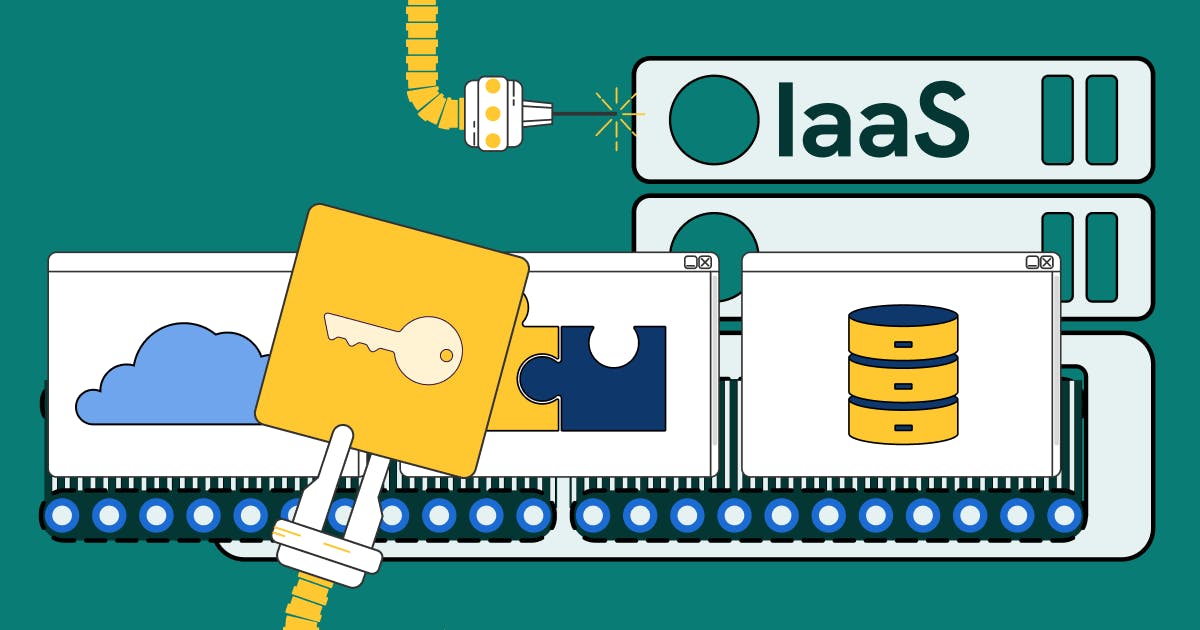 an illustration of a IaaS automation process