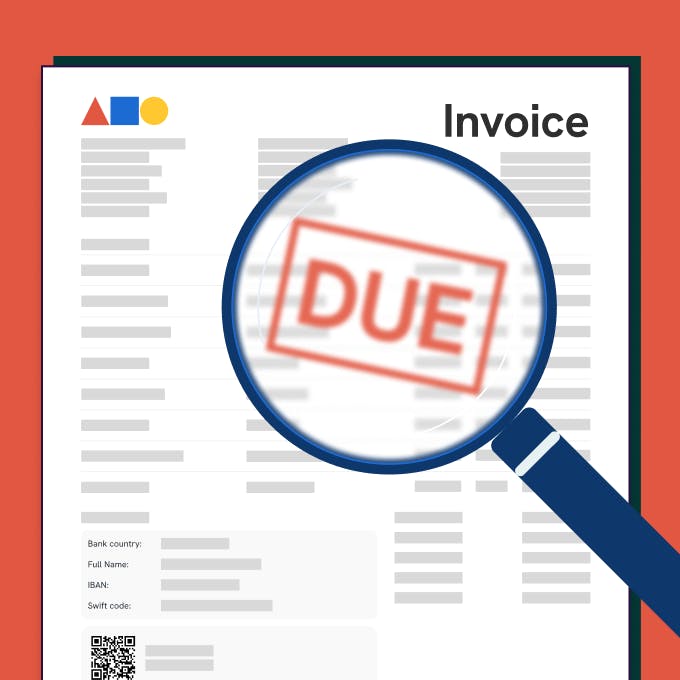 An illustration of a due invoice