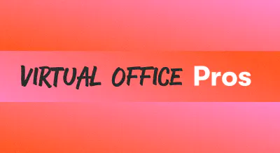 A background with a text titled "Virtual Office Pros"