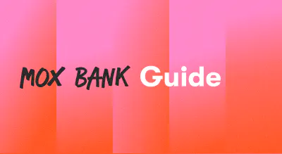 A background with a text titled "Mox Bank Guide"